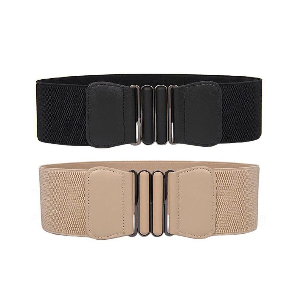 7793 3 Pack Women's Elastic Wide Stretchy Waist Cinch Belt Waistband